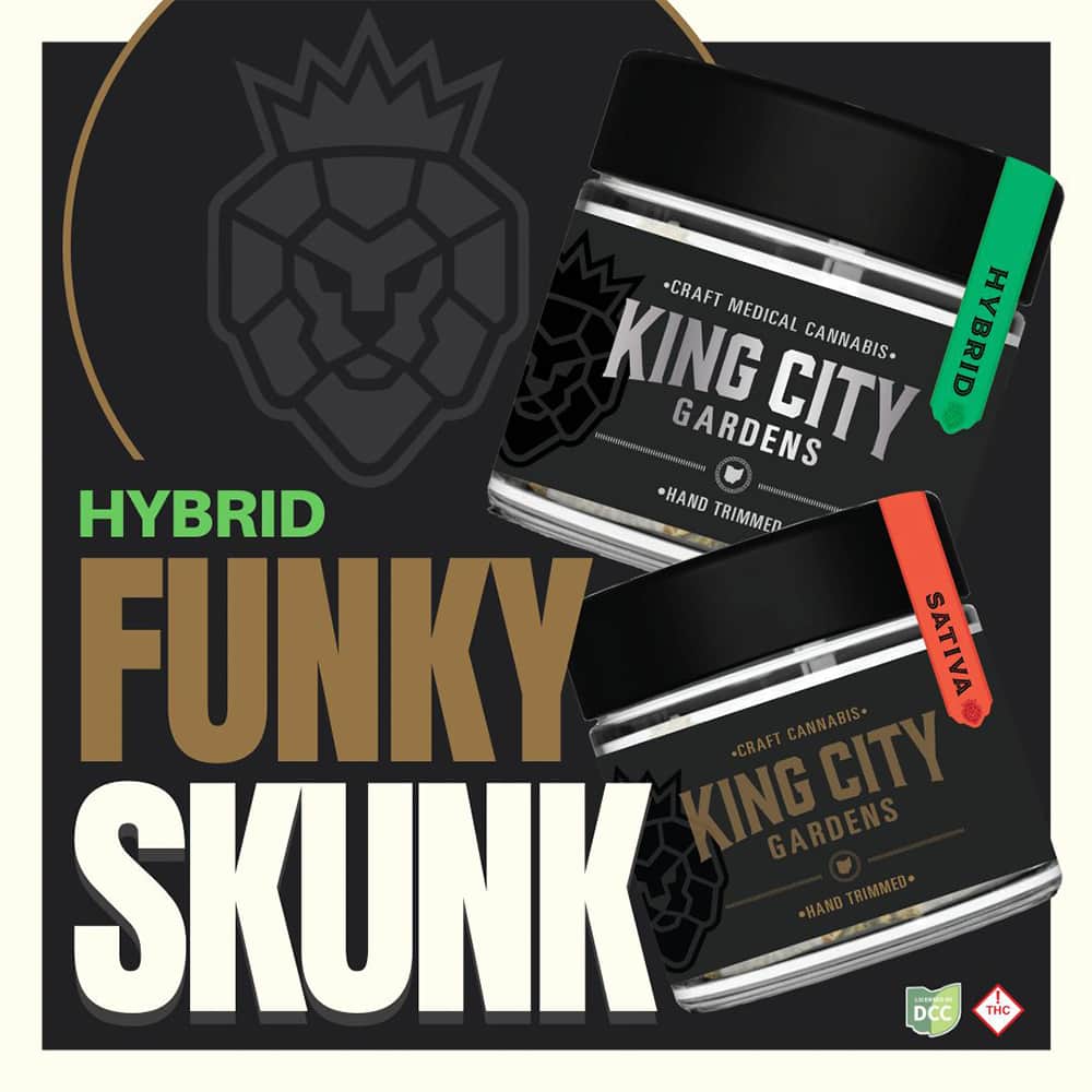 funky skunk - 2.83g whole buds - hybrid