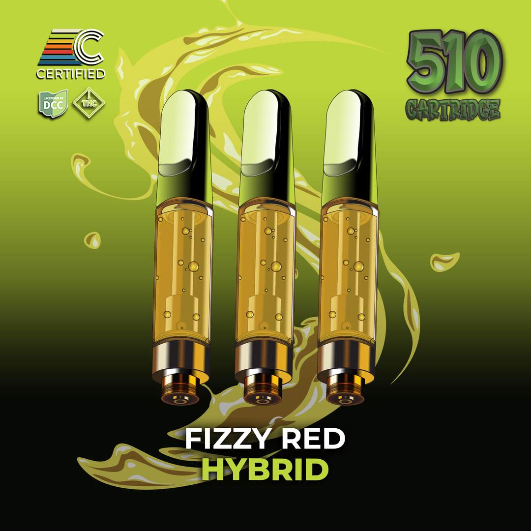 fizzy red - 3g distillate cart packs - hybrid  - 3pk