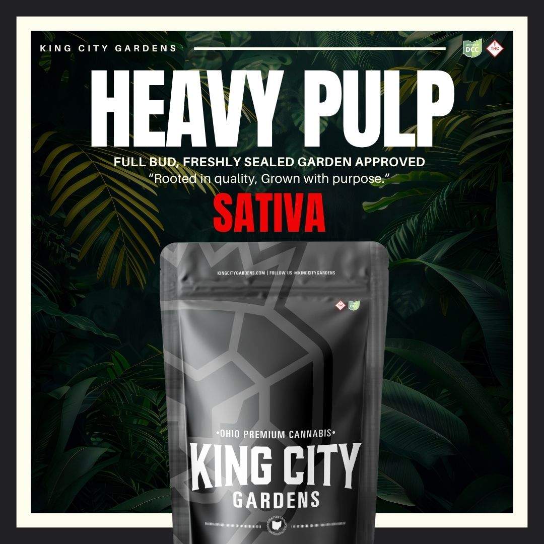 heavy pulp - 14.15g  whole buds - sativa 