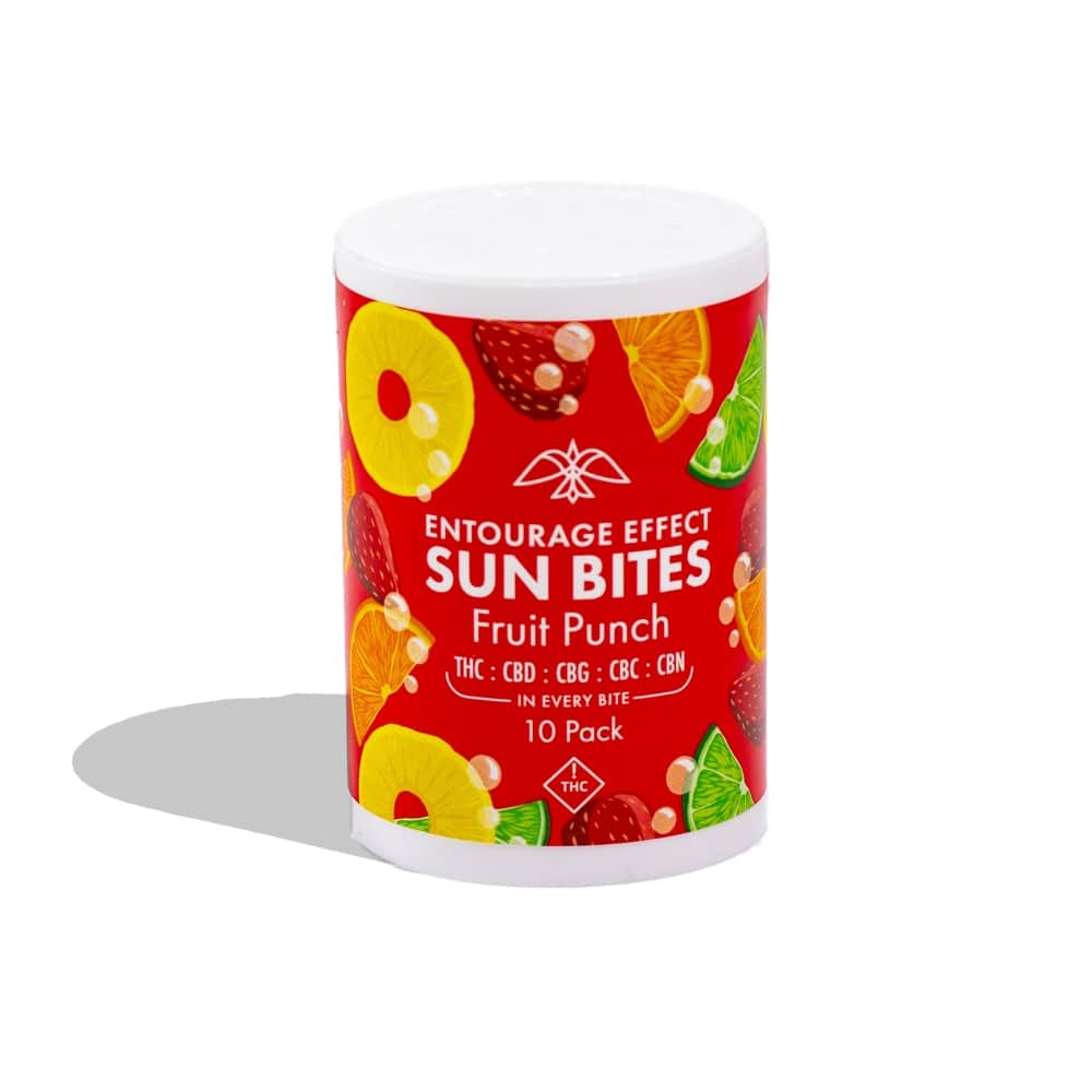 fruit punch entourage effect sunbites - 100mg candies - 10pk