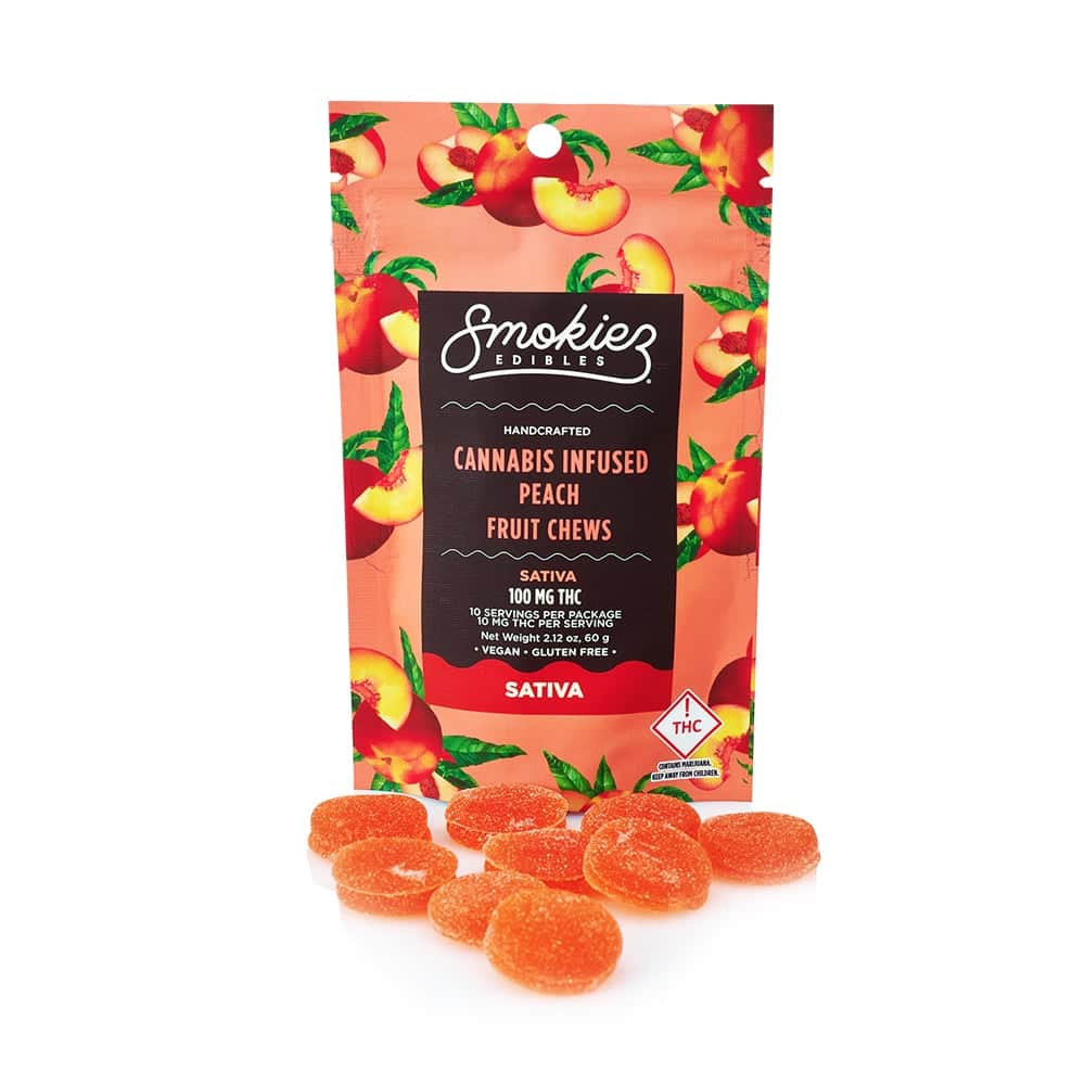 sweet peach - 100mg  candies - sativa  - 10pk