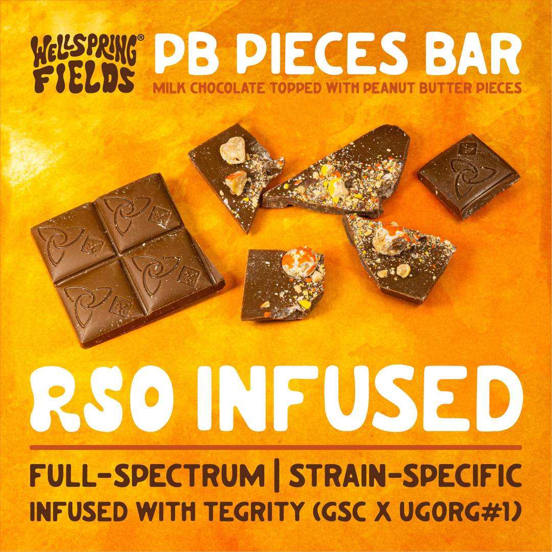 pb pieces bar - 100mg  chocolates - hybrid  - 10pk