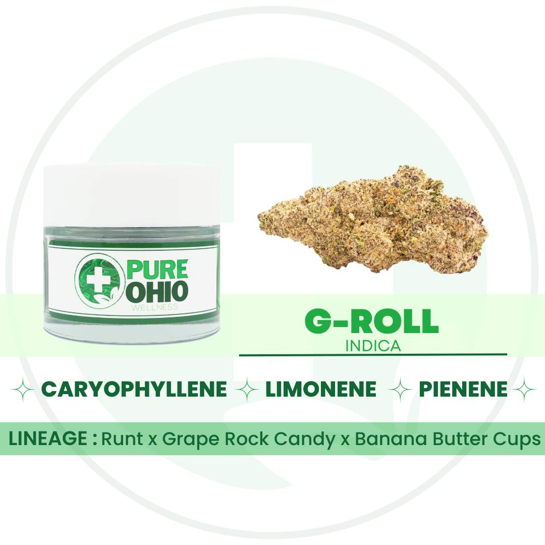 g roll - 2.83g  whole buds - indica 