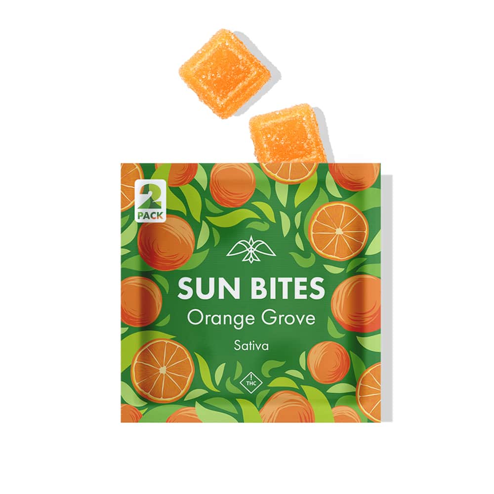 orange grove sunbites - 20mg candies - sativa - 2pk