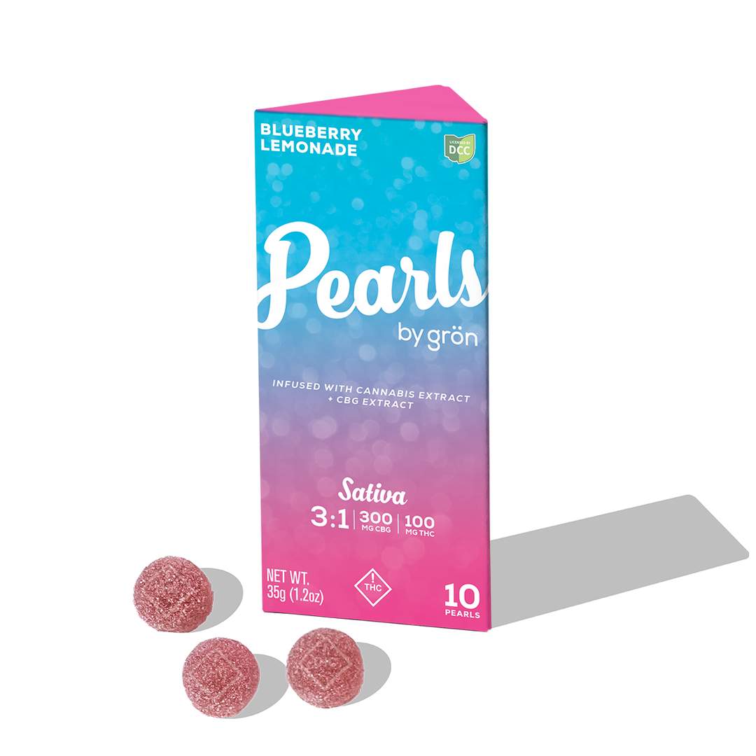 blueberry lemonade pearls 3:1 CBG / THC - 100mg  candies - sativa  - 10pk