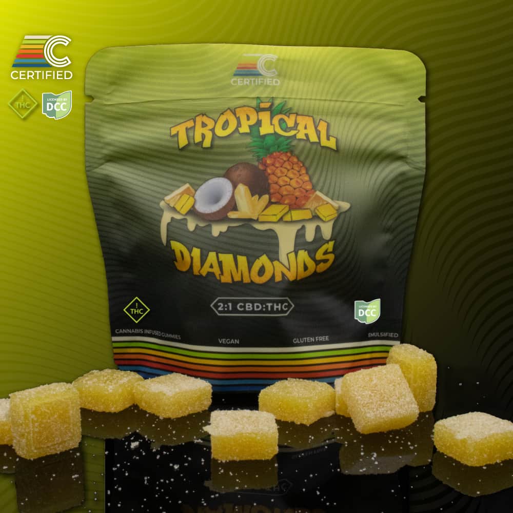 Tropical Diamonds 2:1 - 100mg Candies - Cbd - 10pk