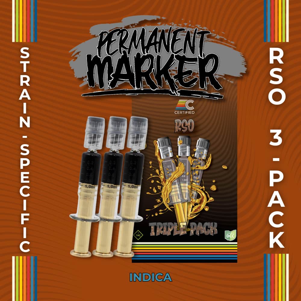 permanent marker - 3g  RSO - indica  - 3pk
