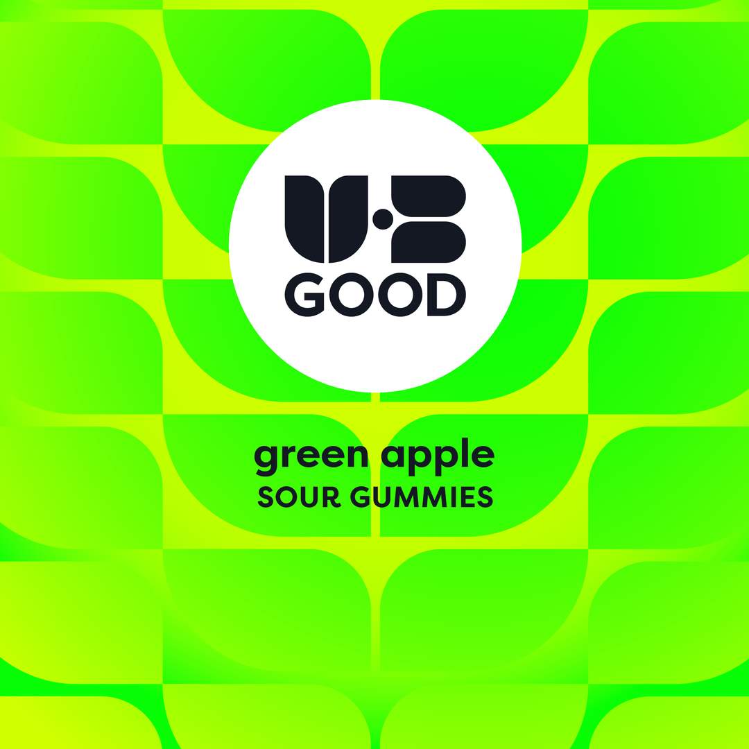 Sour Green Apple + CBD & CBG - 100mg Candies - CBD - 10pk