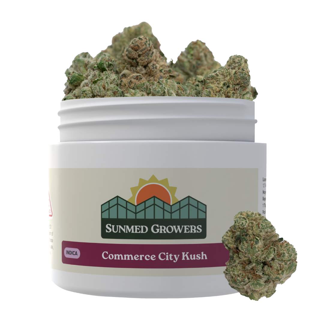 commerce city kush - 14g  whole buds - indica 