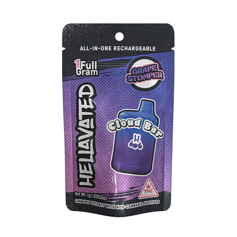 grape stomper - 1g distillate disposables - hybrid 