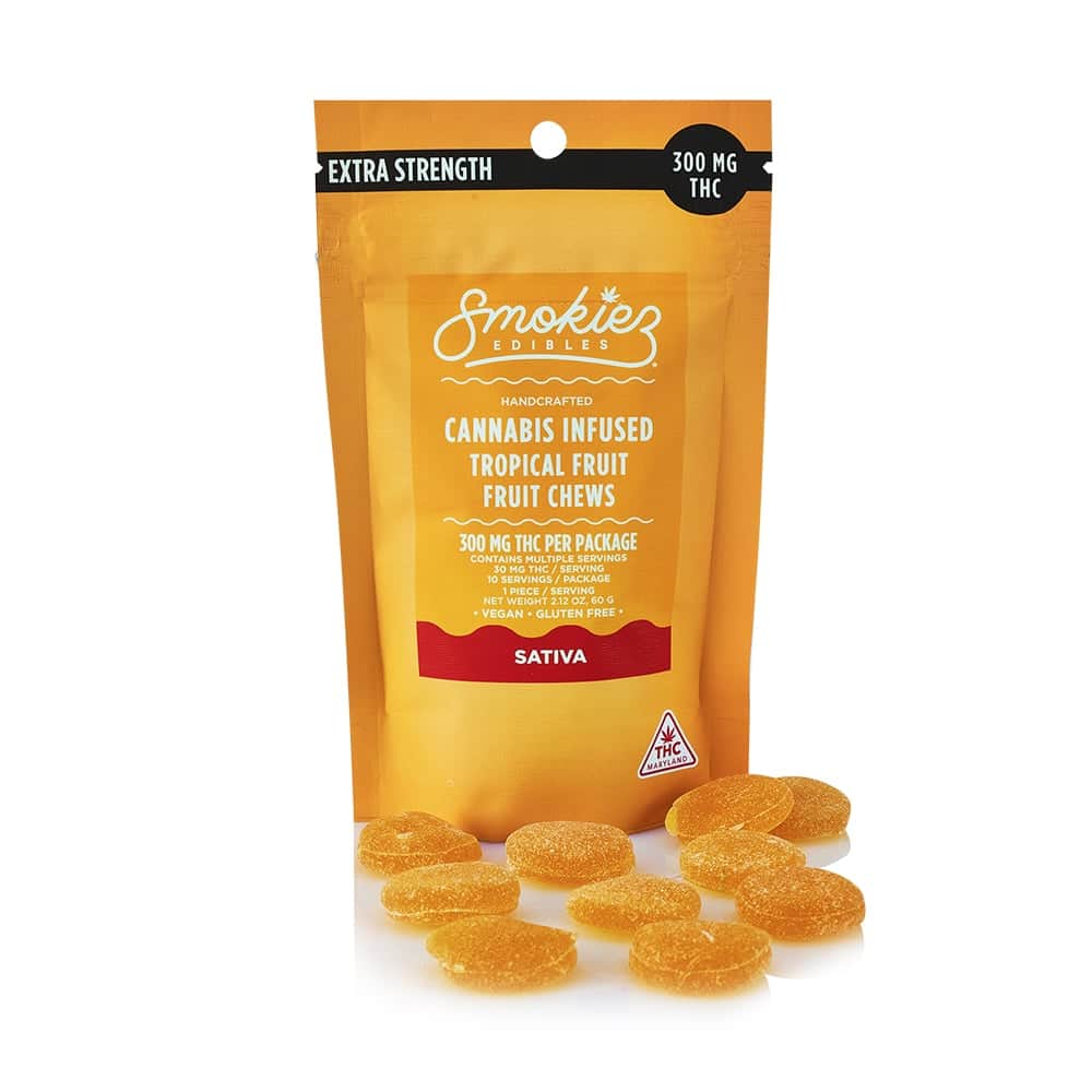 tropical fruit - 300mg  candies - sativa  - 10pk