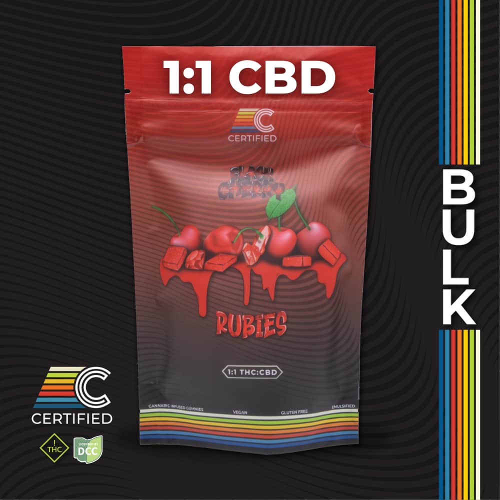 black cherry rubies 1:1 - 300mg  candies - CBD  - 60pk