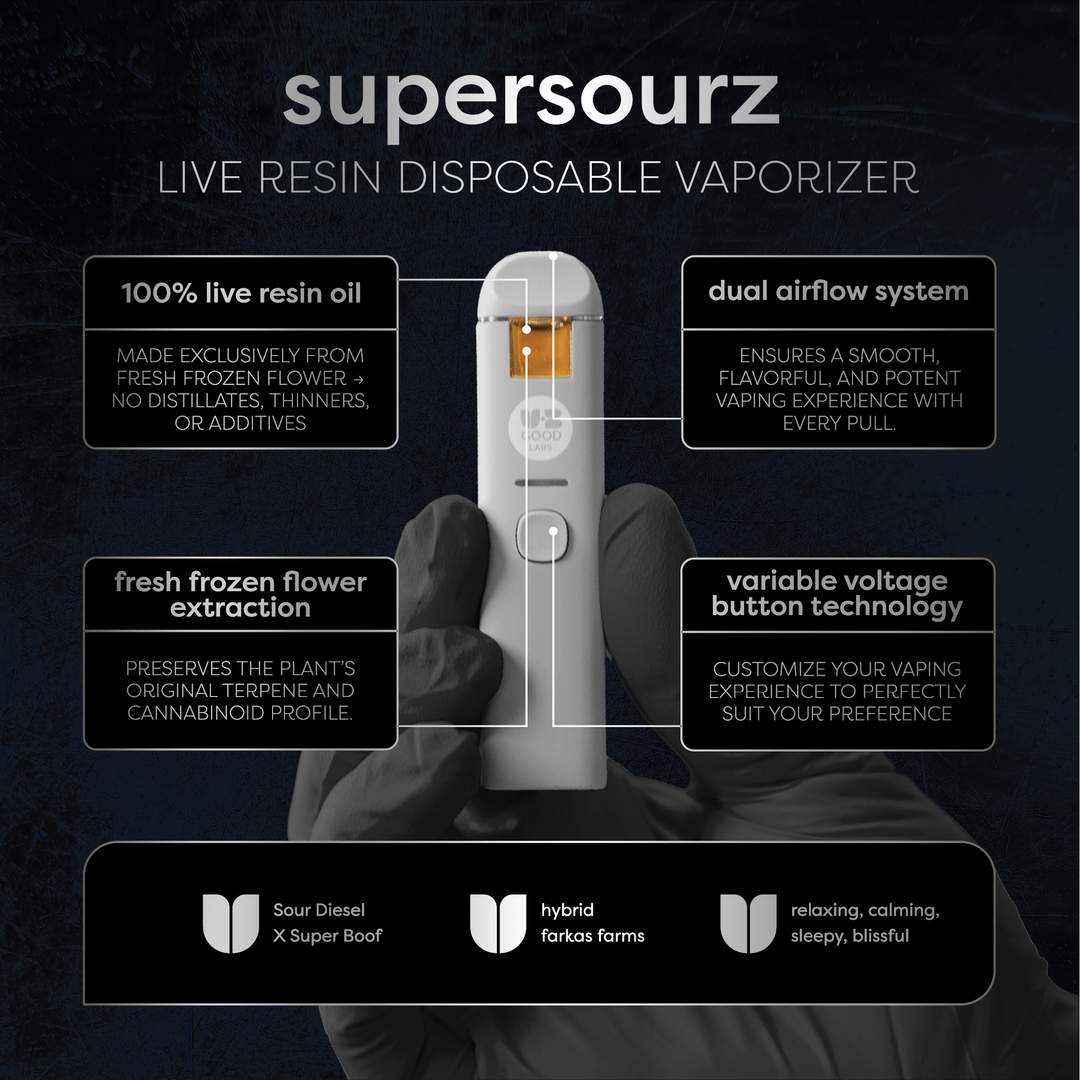 supersourz - 0.5g live resin disposables - hybrid 
