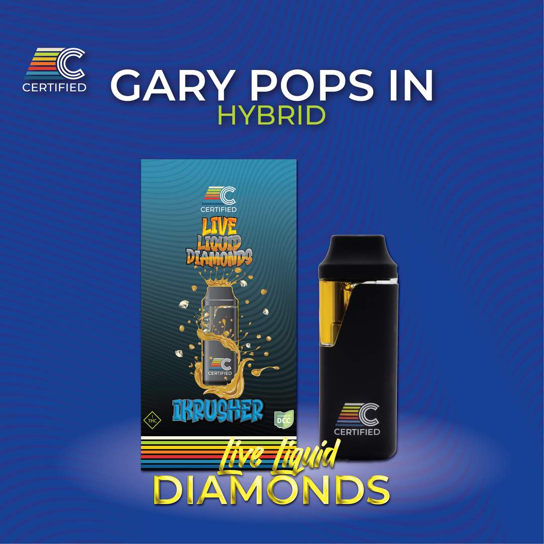 gary pops in - 1g live liquid diamond disposables - hybrid 