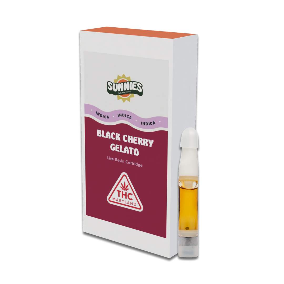 black cherry gelato - 1g live resin cart - hybrid