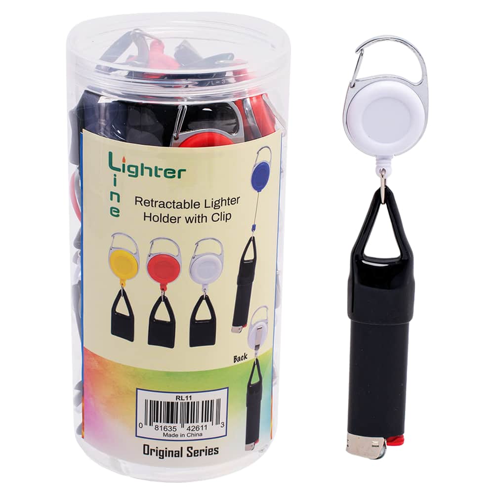 lighter line retractable lighter holder w/ clip -   accessories  