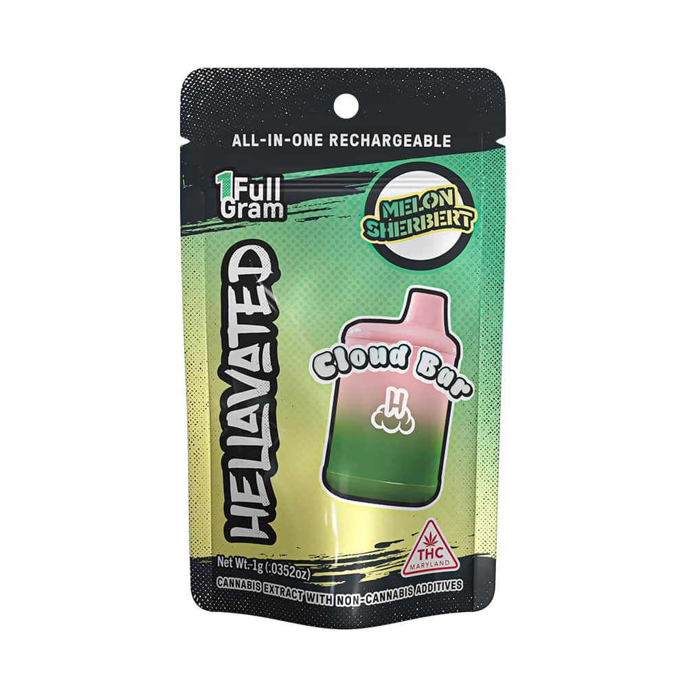 melon sherbert - 1g distillate disposables - hybrid 