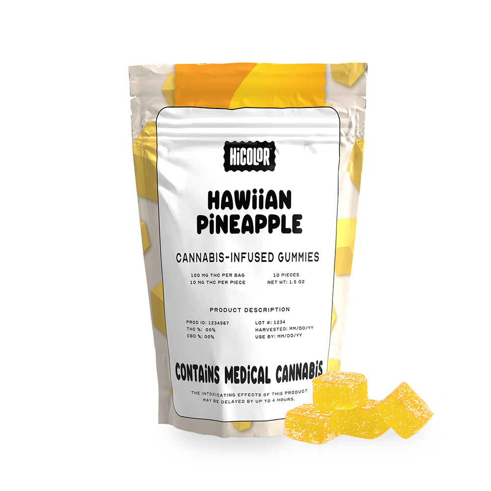 hawaiian pineapple - candies 100mg - 10pk