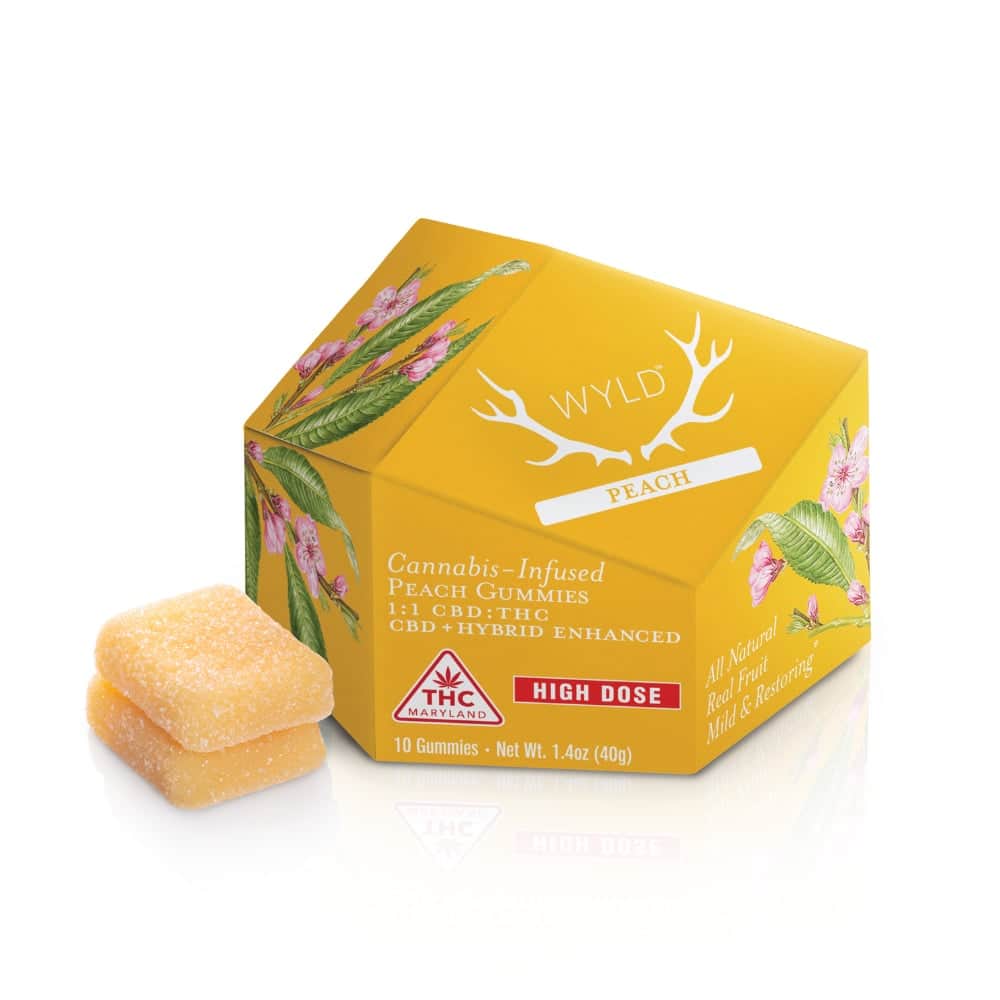 peach 1:1 - 400mg  candies - hybrid  - 10pk