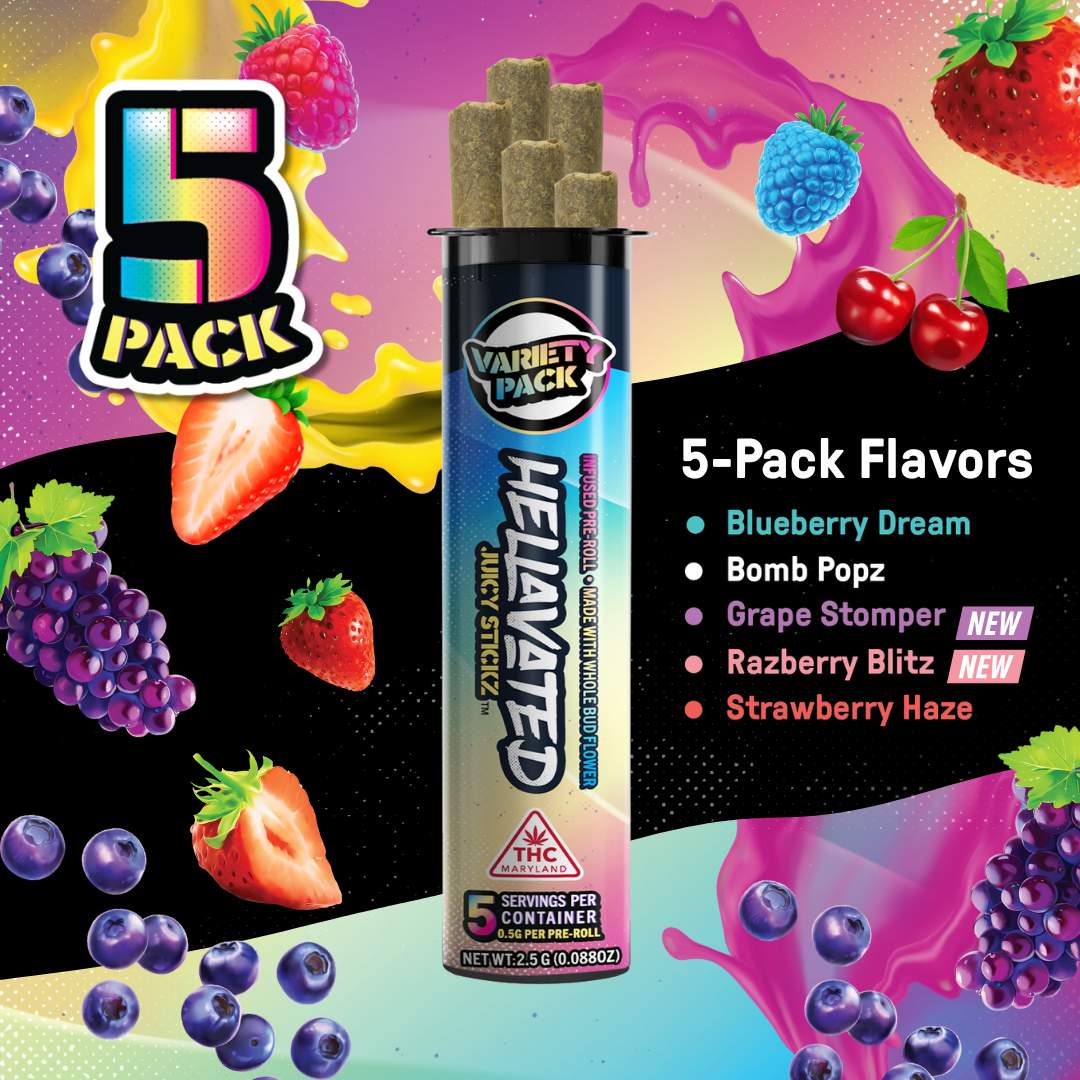 variety pack - 2.5g  infused - hybrid  - 5pk