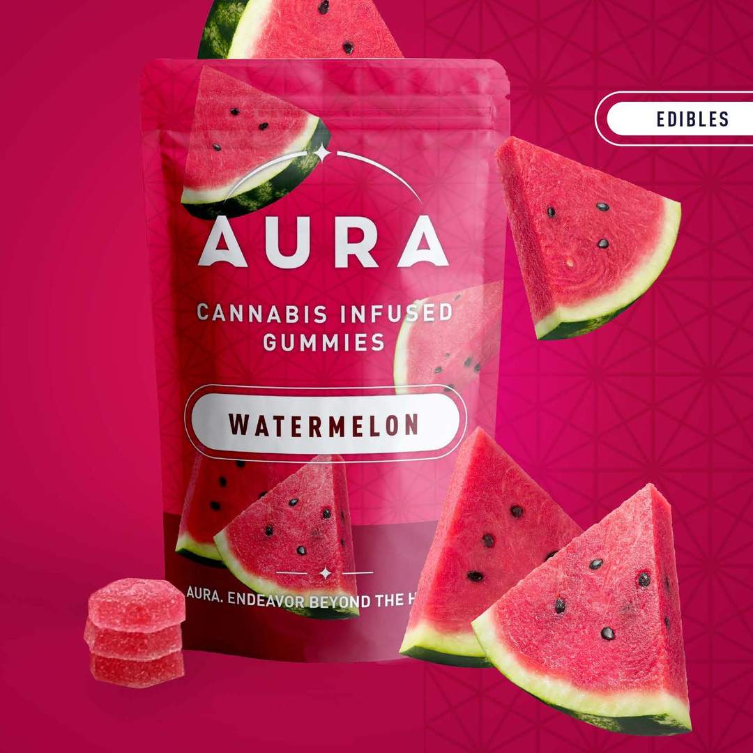 watermelon crunch + CBD - 550mg candies - hybrid - 11pk