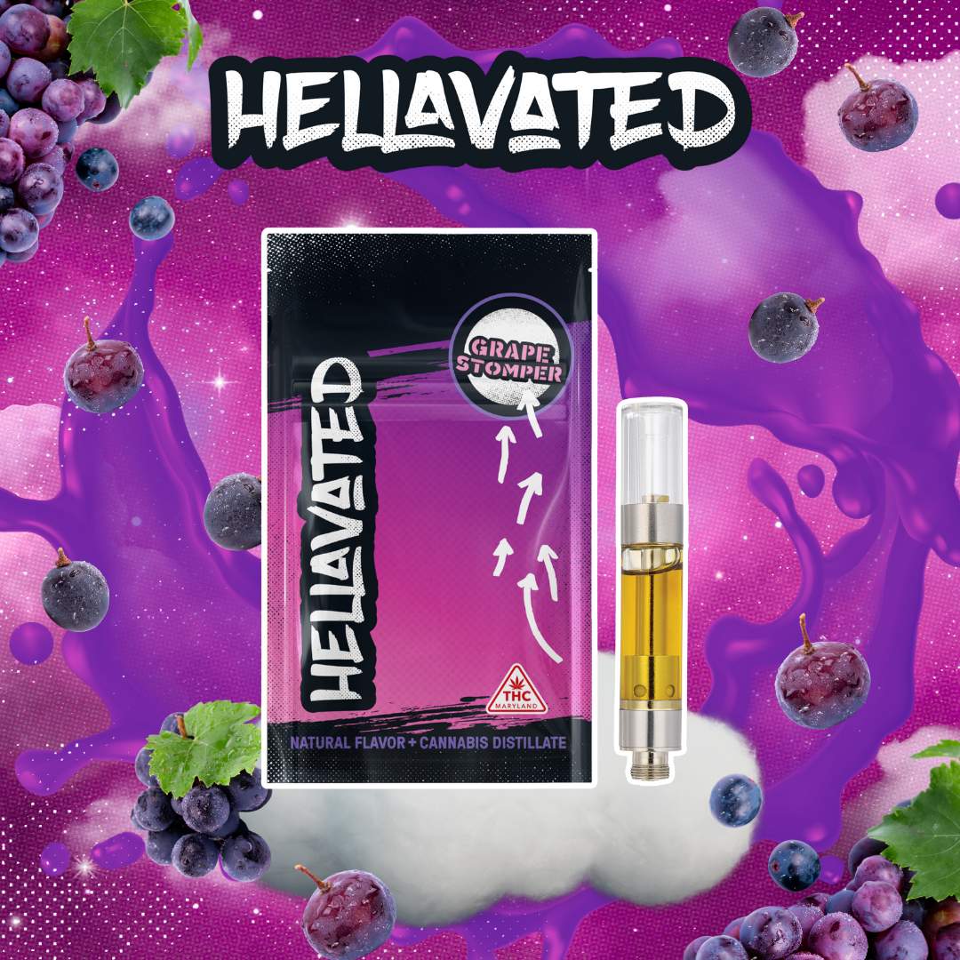 grape stomper - 1g distillate cart - hybrid 