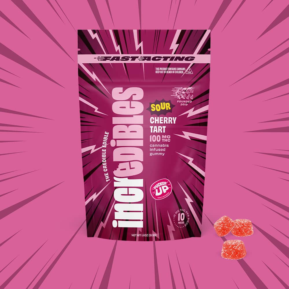 sour cherry tart - 100mg  candies - sativa  - 10pk