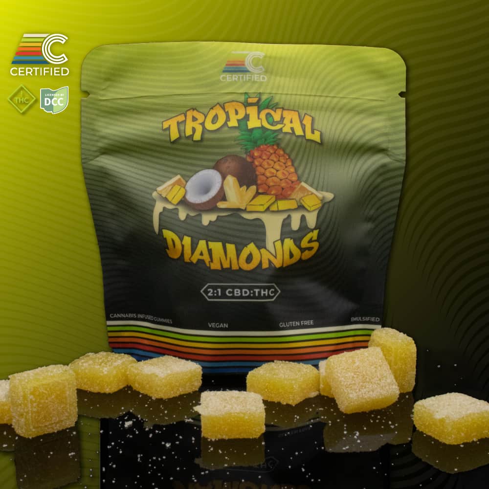 tropical diamonds 2:1 - 200mg  candies - CBD  - 10pk