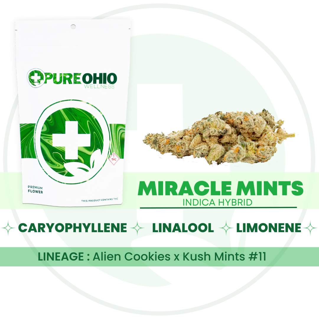 miracle mints - 14.15g  whole buds - hybrid 