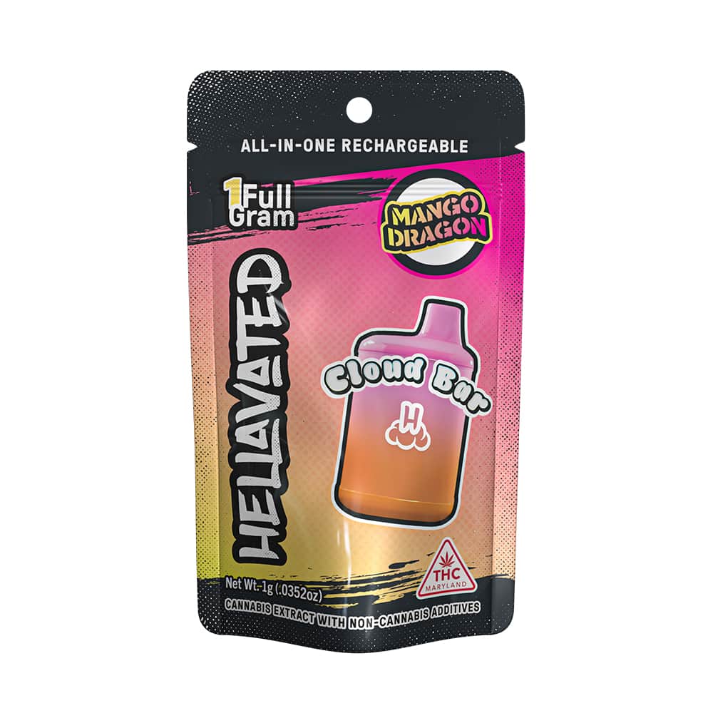 mango dragon - 1g distillate disposables - hybrid