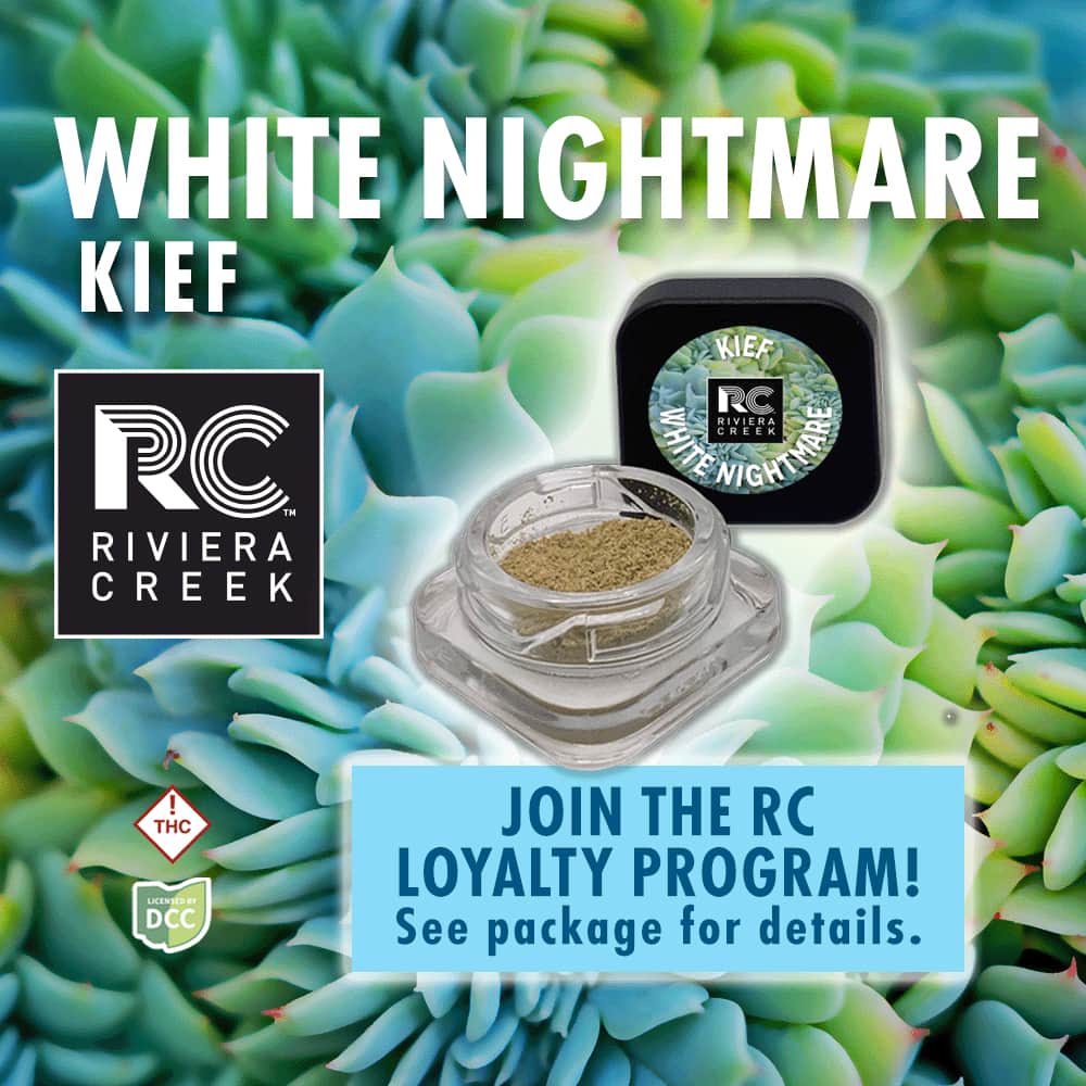 white nightmare - 1g  kief - hybrid 