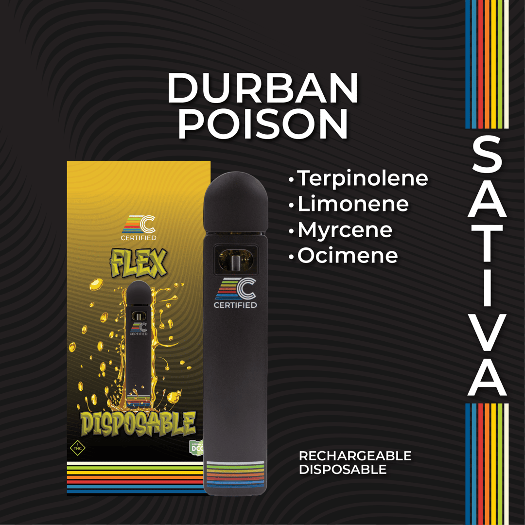 durban poison - 1g distillate disposables - sativa 
