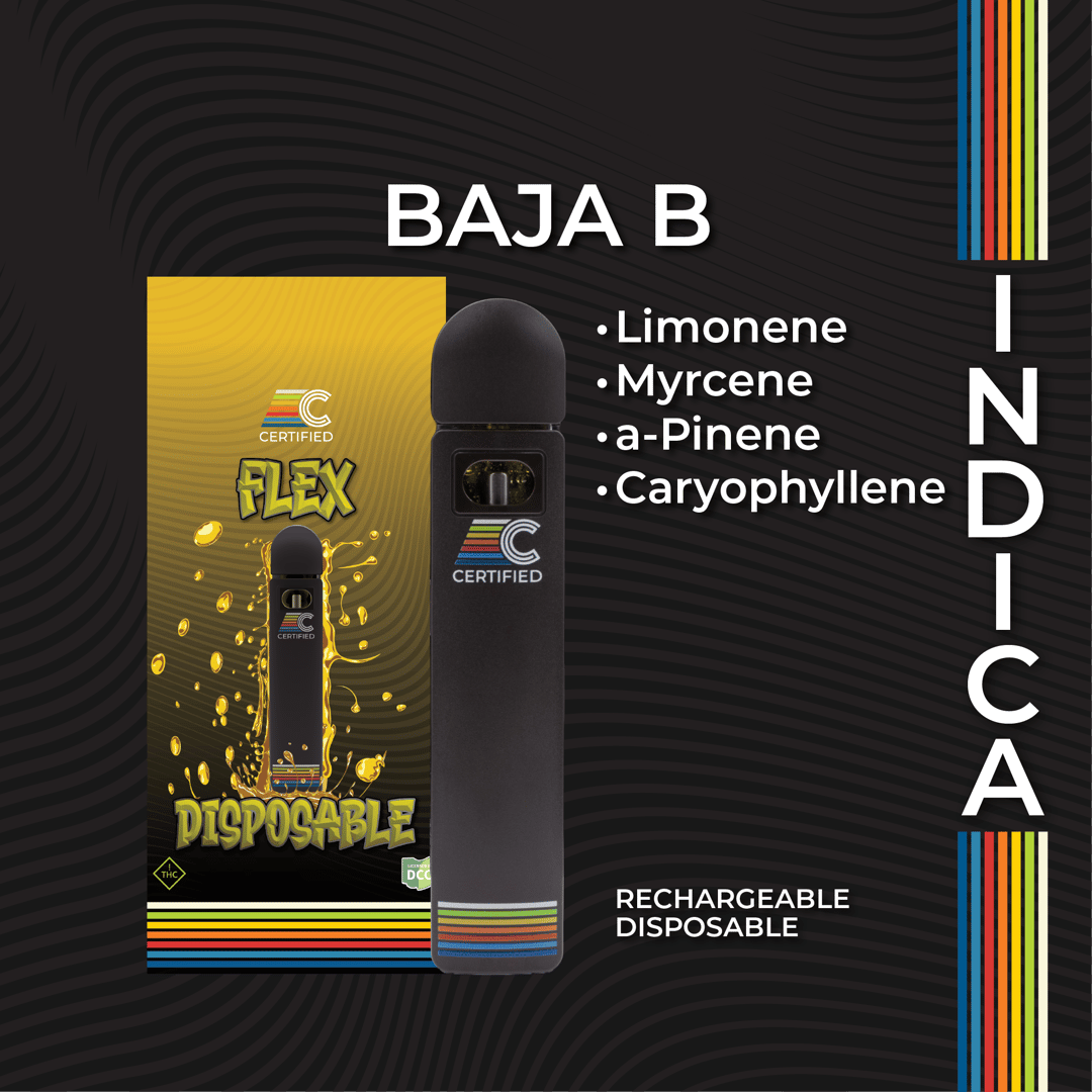 baja b - 1g distillate disposables - indica