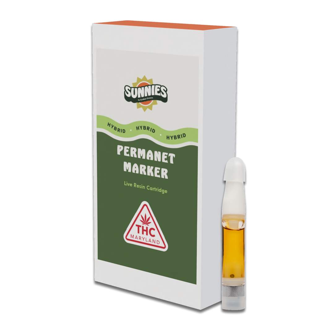 permanent marker - 1g live resin cart - hybrid 