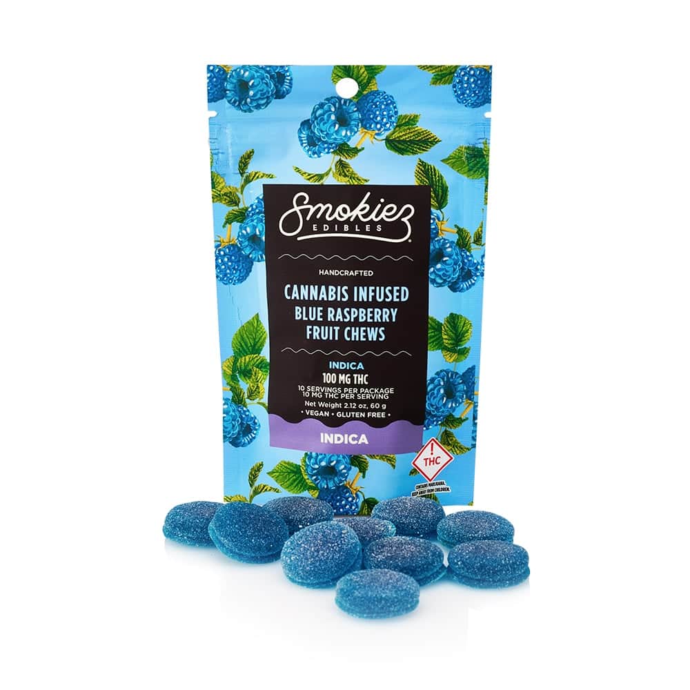 sweet blue raspberry - 100mg  candies - indica  - 10pk
