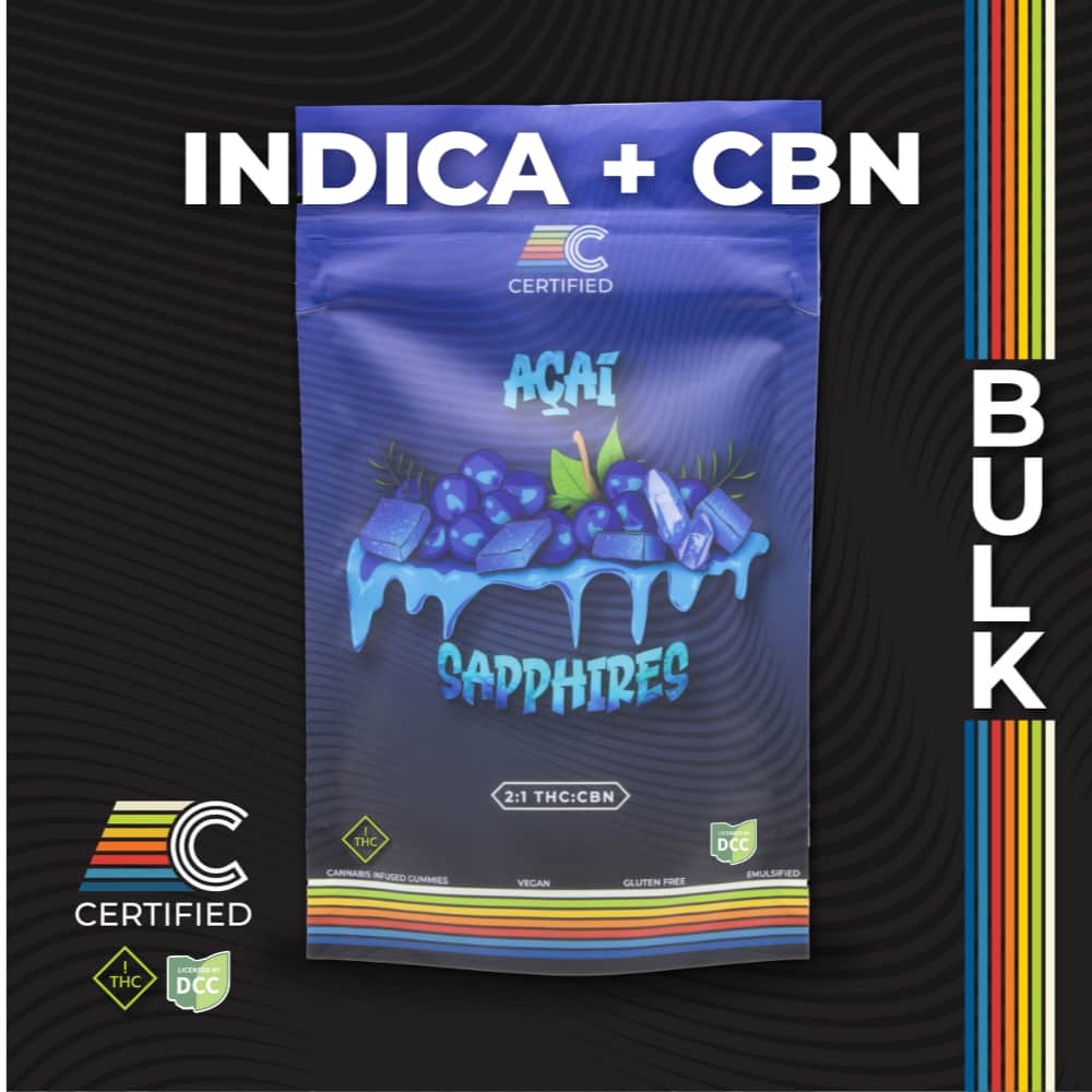 Acai Sapphires 2:1 Thc / Cbn - 400mg Candies - 40pk