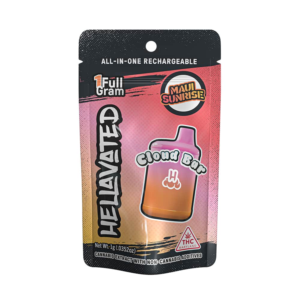 maui sunrise - 1g distillate disposables - hybrid 