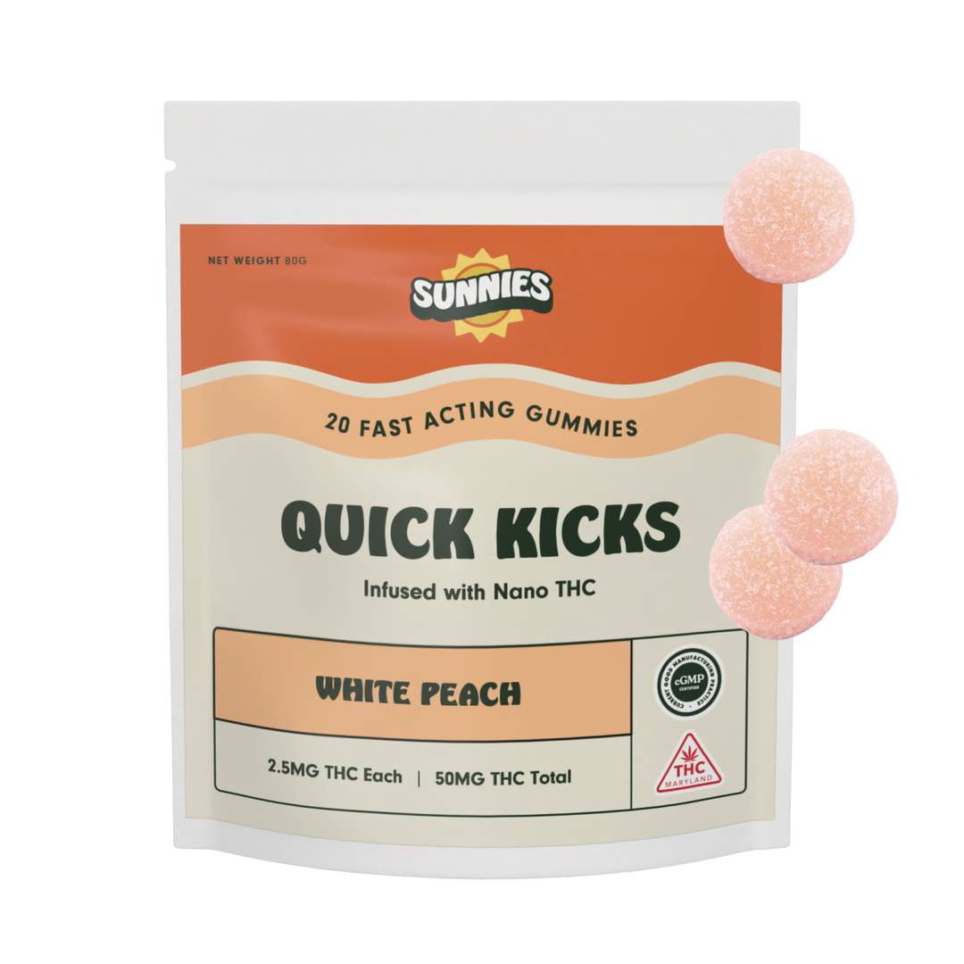 white peach - 2.5mg candies - hybrid - 20pk