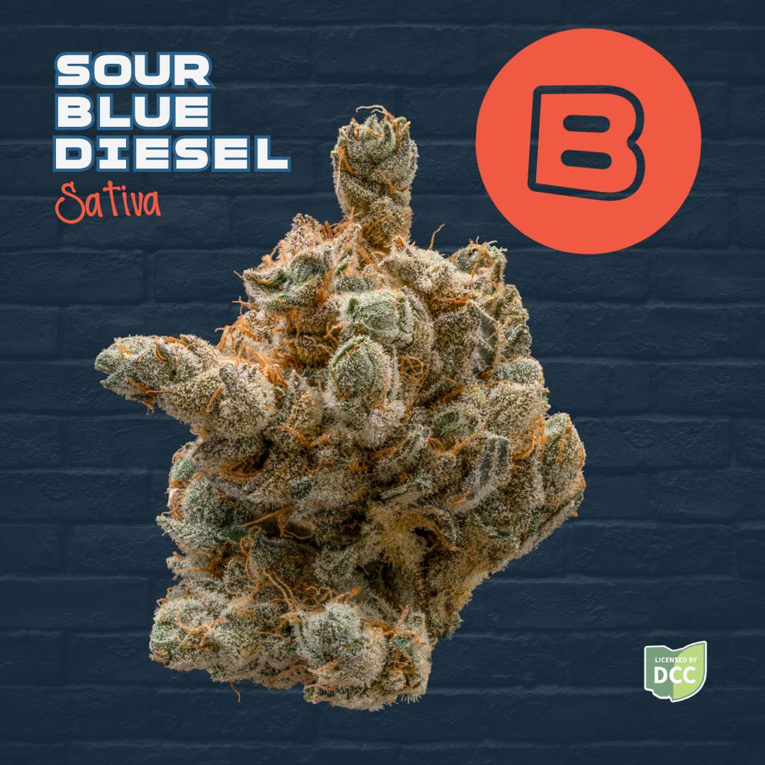 Sour Blue Diesel - 2.83g Whole Buds - Sativa