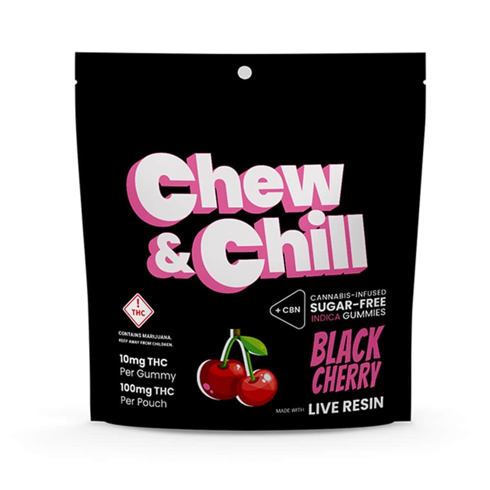 sugar free black cherry - 100mg candies - indica - 10pk
