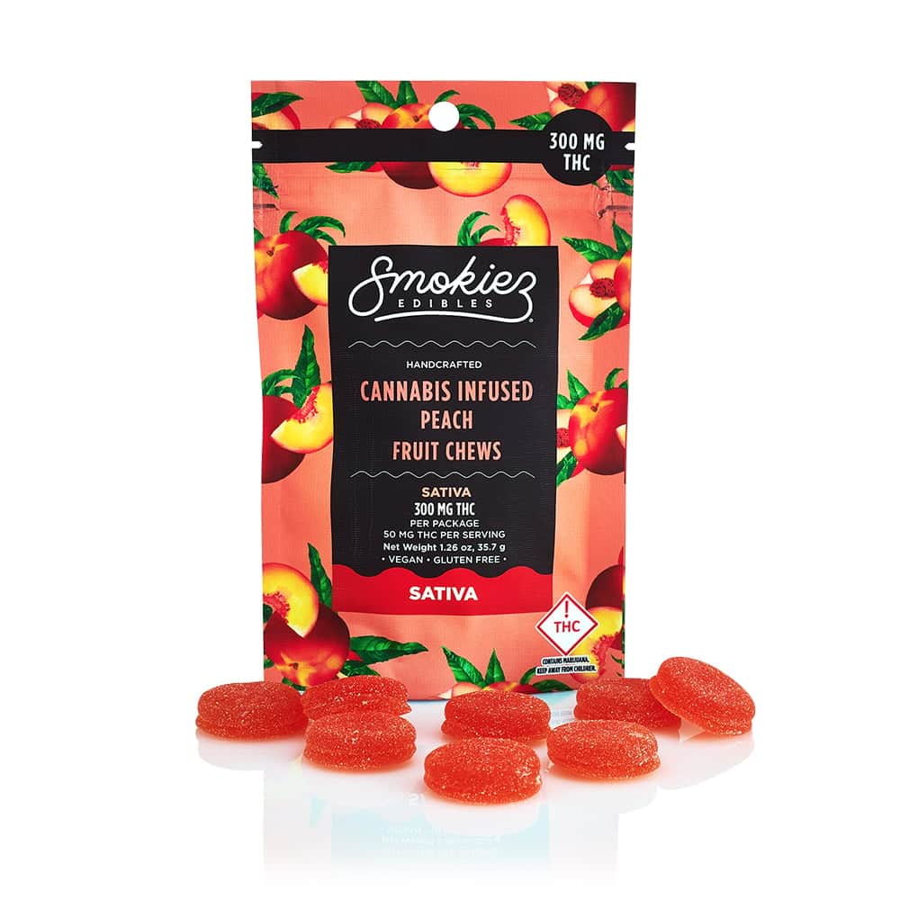 sour peach - 300mg  candies - sativa  - 6pk