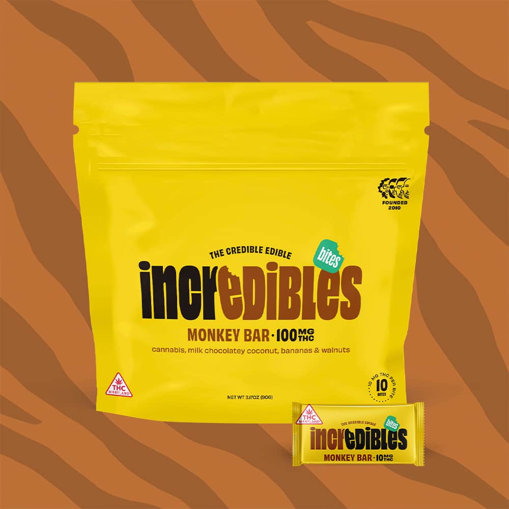 monkey bar - 100mg  chocolates - sativa  - 10pk