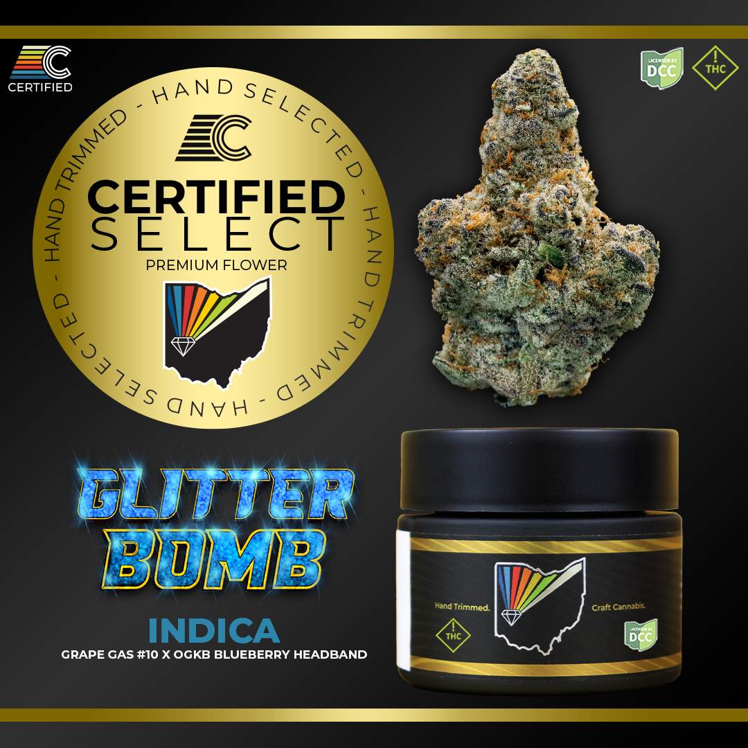Glitter Bomb - 2.83g Whole Buds - Indica