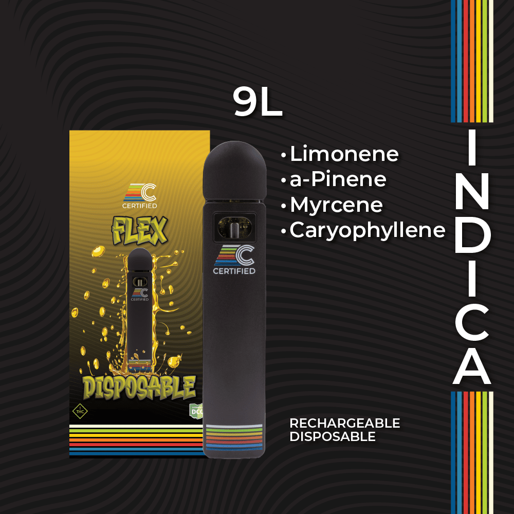 9l - disposables - distillate 1g - indica