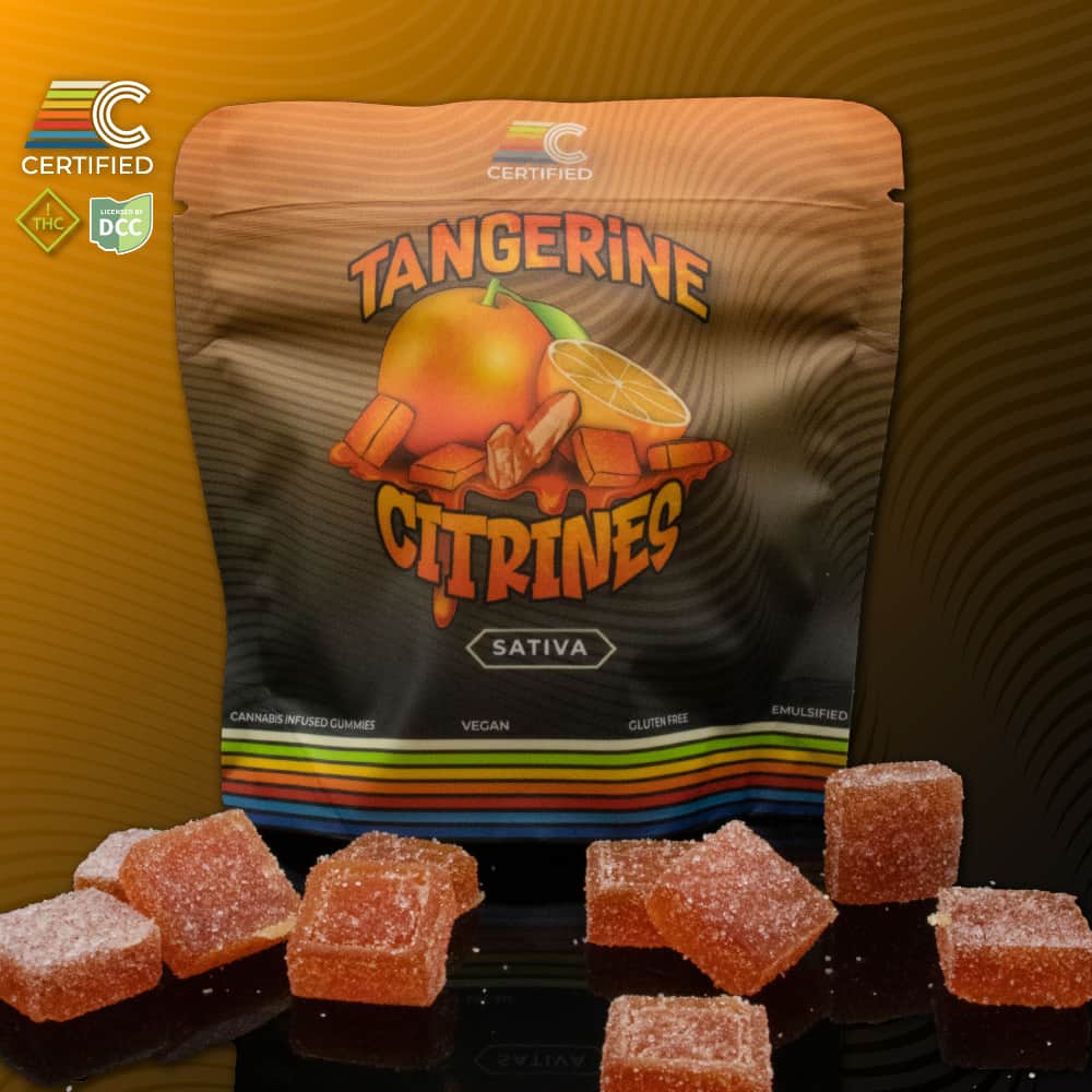tangerine citrines - 100mg candies - sativa - 10pk