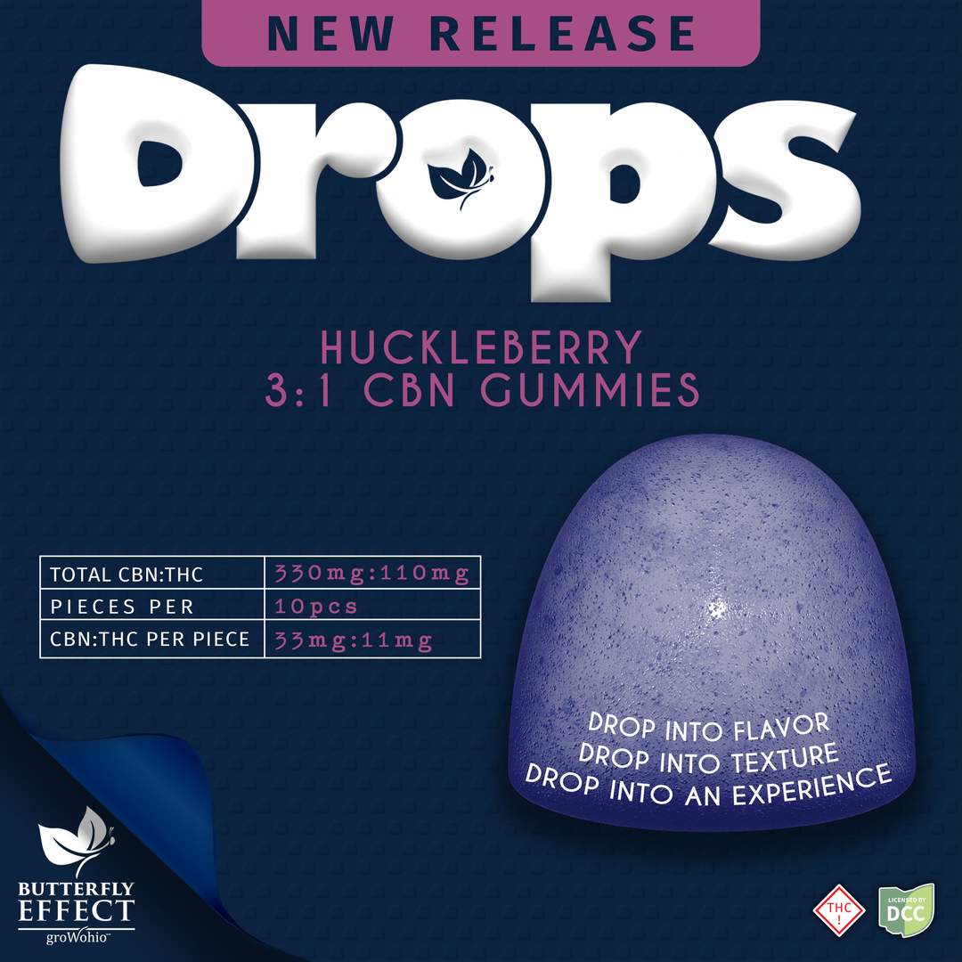 huckleberry CBN 3:1 - 110mg  candies - hybrid  - 10pk