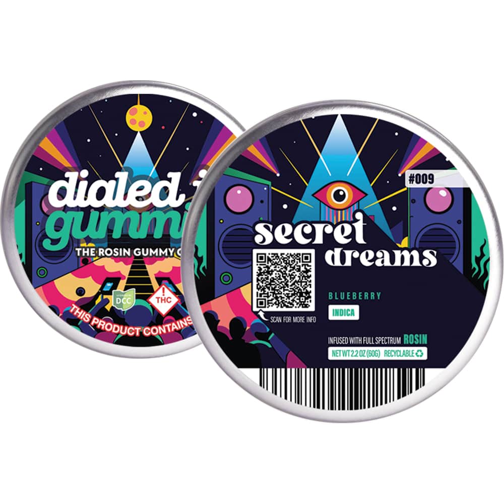 secret dreams blueberry - 100mg candies - indica - 10pk
