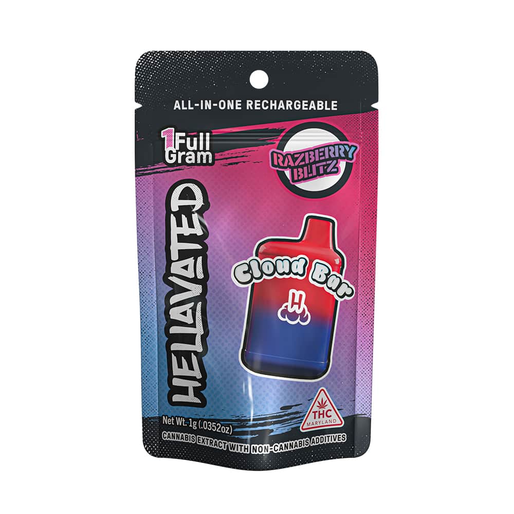 razberry blitz - 1g distillate disposables - hybrid