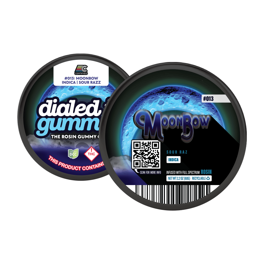 sour razz moonbow - 100mg  candies - indica  - 10pk