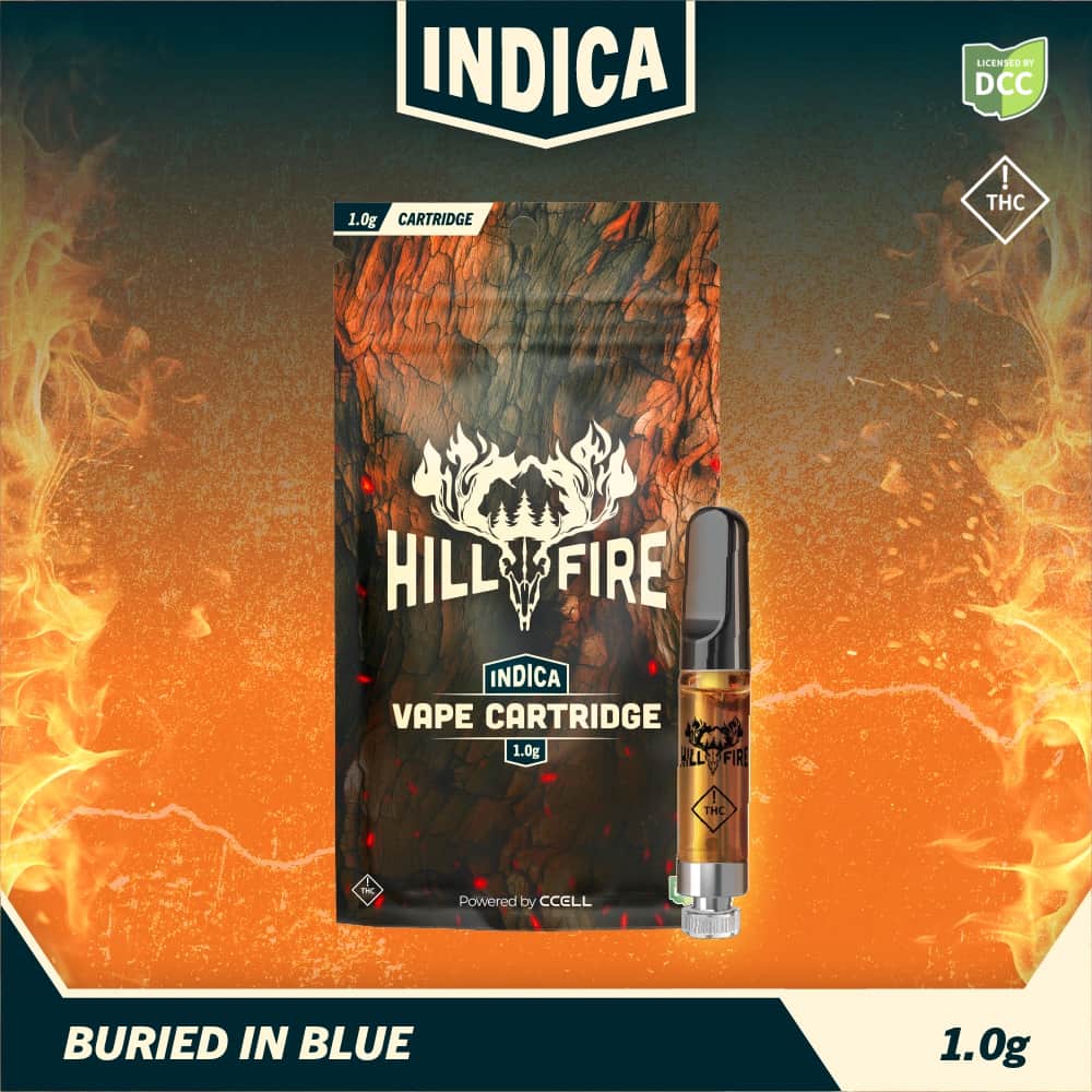 buried in blue - 1g distillate cart - indica 